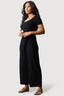 Black Short Sleeve Textured Jumpsuit