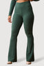 Dark Khaki Crinkle Flares