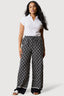 Mono Geo Border Hem Wide Leg Trousers