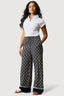 Mono Geo Border Hem Wide Leg Trousers