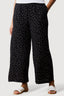 Mono Geo Border Hem Wide Leg Trousers