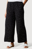 Mono Geo Border Hem Wide Leg Trousers