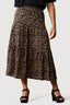 Multi Crinkle Tiered Midi Skirt