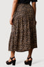 Multi Crinkle Tiered Midi Skirt