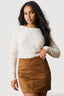 Ivory Web Jacquard Long Sleeve Top