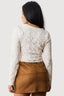 Ivory Web Jacquard Long Sleeve Top