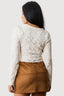 Ivory Web Jacquard Long Sleeve Top