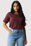 Rust Brown Basic Oversized Cotton Tee