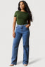 Midwash Braid Waist Belt Jeans