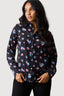 Black Floral Long Sleeve Satin Shirt