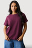 Burgundy Waffle Batwing Top