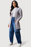 Grey Mix Rib Cardigan
