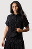 Mono Spot Print Double Pocket Shirt