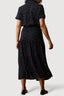 Mono Crinkle Tiered Midi Skirt