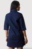Dark Wash Denim Collar and Pocket Detail Dress