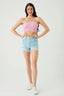 Multi Checkerboard Shirred Bandeau