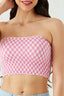 Multi Checkerboard Shirred Bandeau