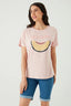 Nude Pink Be Happy Grown On Tee
