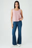 Pink Printed Woven Vest