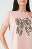 Pink Animal Bow Tee
