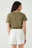 Khaki Animal Bow Tie Front Tee