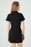 Black Bengaline D-Ring Pocket Casual Dress