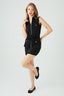 Black Bengaline D-Ring Pocket Casual Dress