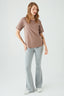 Tan Basic Oversized Cotton Tee