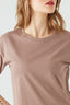 Tan Basic Oversized Cotton Tee