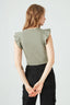 Khaki Frill Sleeveless Body