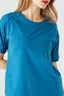 Storm Blue Basic Oversized Cotton Tee