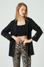 Black Edge to Edge Textured Soft Jacket