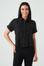 Mono Spot Print Double Pocket Shirt