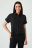 Mono Spot Print Double Pocket Shirt