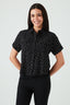 Mono Spot Print Double Pocket Shirt