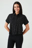 Mono Spot Print Double Pocket Shirt