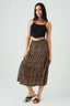 Multi Crinkle Tiered Midi Skirt