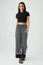 Mono Geo Border Hem Wide Leg Trousers
