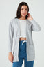 Grey Mix Rib Cardigan