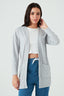 Grey Mix Rib Cardigan