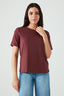 Rust Brown Basic Oversized Cotton Tee