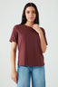 Rust Brown Basic Oversized Cotton Tee