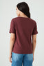 Rust Brown Basic Oversized Cotton Tee