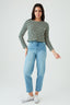 Multi Stripe Cut & Sew Long Sleeve Top