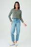 Multi Stripe Cut & Sew Long Sleeve Top