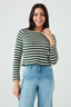 Multi Stripe Cut & Sew Long Sleeve Top