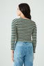 Multi Stripe Cut & Sew Long Sleeve Top