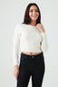 Ivory Web Jacquard Long Sleeve Top