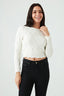 Ivory Web Jacquard Long Sleeve Top