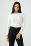 Ivory Web Jacquard Long Sleeve Top